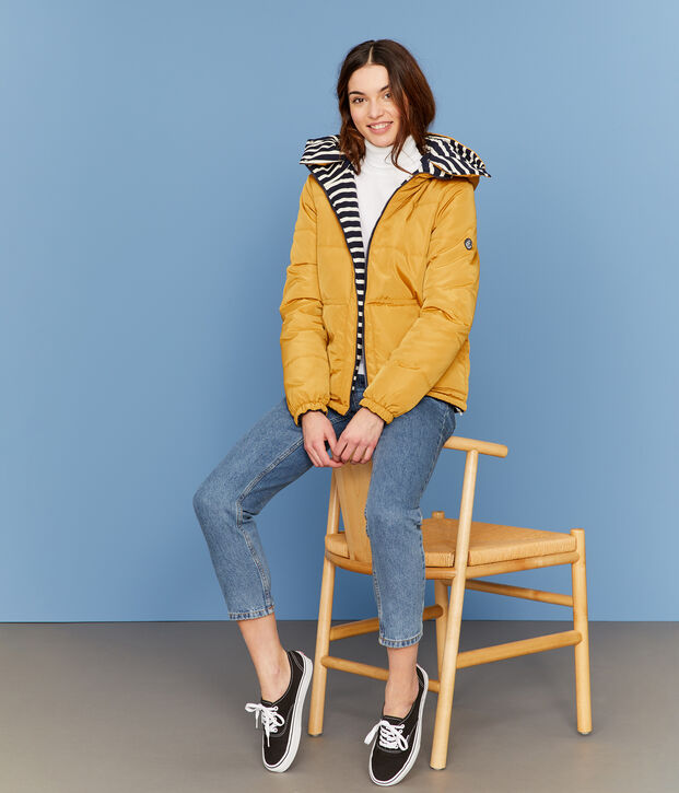 Reversible down jacket white/blue/multicolor