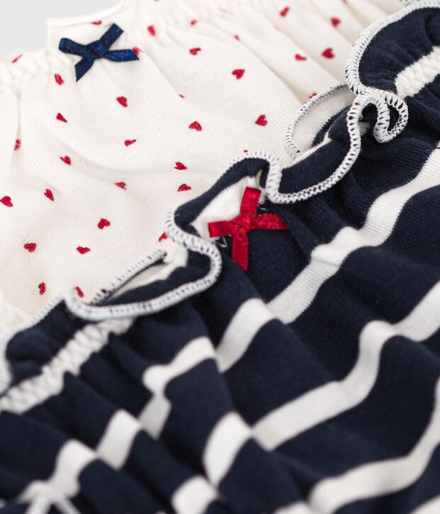 Women's Heart and Stripe Cotton Briefs - 2-Pack multicolor