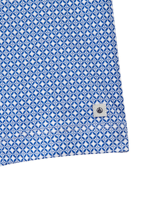 Short pyjama ECUME white/PERSE blue
