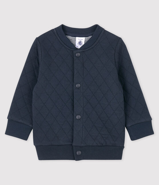 Babies' Tube Knit Cardigan SMOKING blue