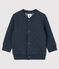 Babies' Tube Knit Cardigan SMOKING blue