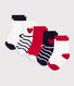 Babies' socks with stripes and hearts - 5-Pack