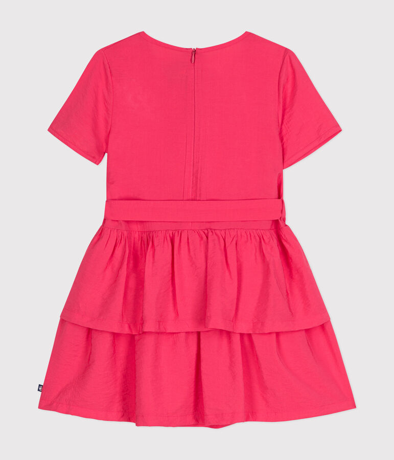 Girls' short-sleeved dress pink