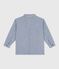 Children's stripy cotton jacket blue/white