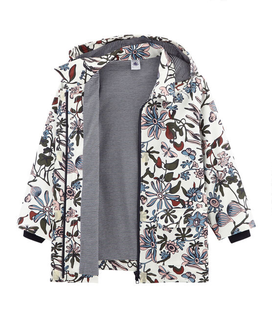 Girls' Printed raincoat MARSHMALLOW white/MULTICO white