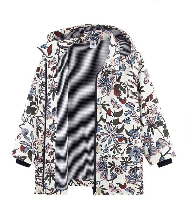 Girls' Printed raincoat white/multicolor