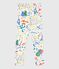 Children's printed cotton leggings white/multicolor