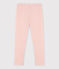 Girls' Pinstriped Wool/Cotton Leggings CHARME pink/MARSHMALLOW white