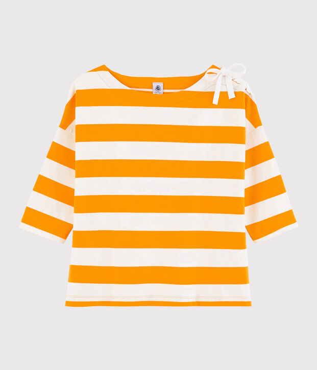Women's Breton Top yellow/white