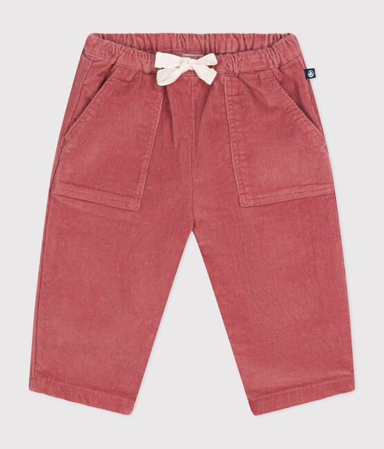 Babies' velour trousers ROSEWOOD pink