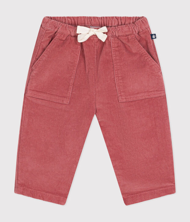 Babies' velour trousers pink