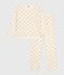 Women's golden heart print cotton pyjamas MILK /DORE