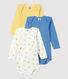 Babies' Panther Patterned Long-Sleeved Organic Cotton Bodysuits - 3-Pack