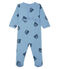 Baby Boys' Ribbed Sleepsuit ACIER blue/MULTICO white