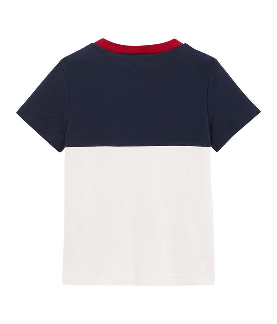 Boys' Short-sleeved T-shirt SMOKING blue/MARSHMALLOW white