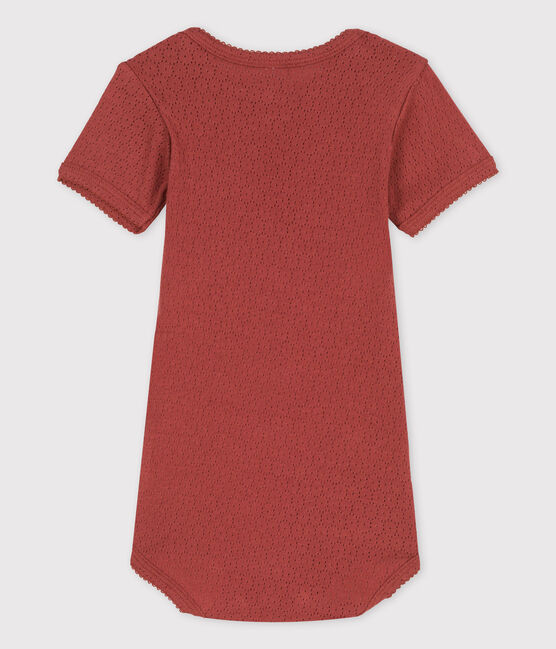 Babies' Short-Sleeved Openwork Bodysuit OMBRIE brown