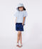 Children's short-sleeved cherry print cotton blouse MARSHMALLOW blue/PORCELANA