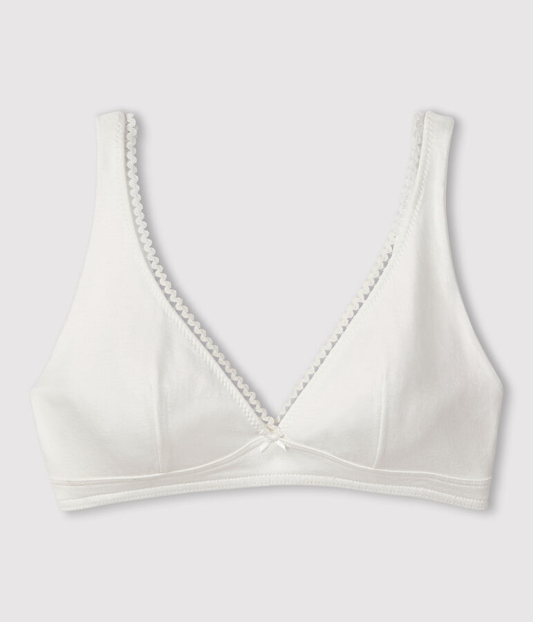 Women's Stretch Cotton Bra MARSHMALLOW white