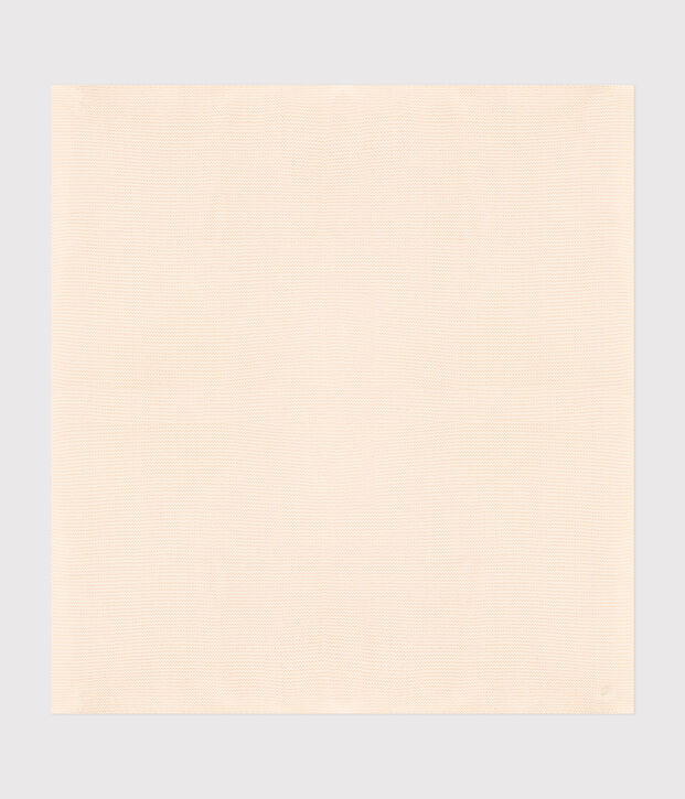 Knitted blanket. Ecru