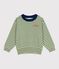 Children's stripy cotton jumper PALMERAIE green/AVALANCHE