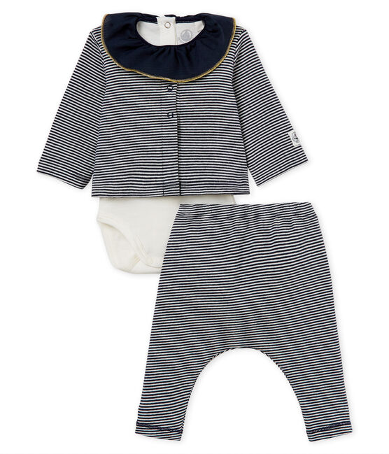 Baby girls' striped clothing - 3-piece set variante 1