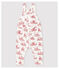 Baby Girls' Long Fleece Dungarees MARSHMALLOW white/TERKUIT red