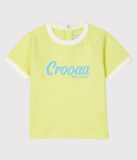 Short-sleeved T-shirt for baby boys SUNNY yellow