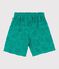 Children's printed cotton Bermuda shorts green