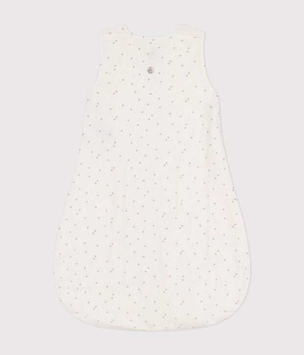 Babies' 1 TOG cotton sleeping bag white/grey