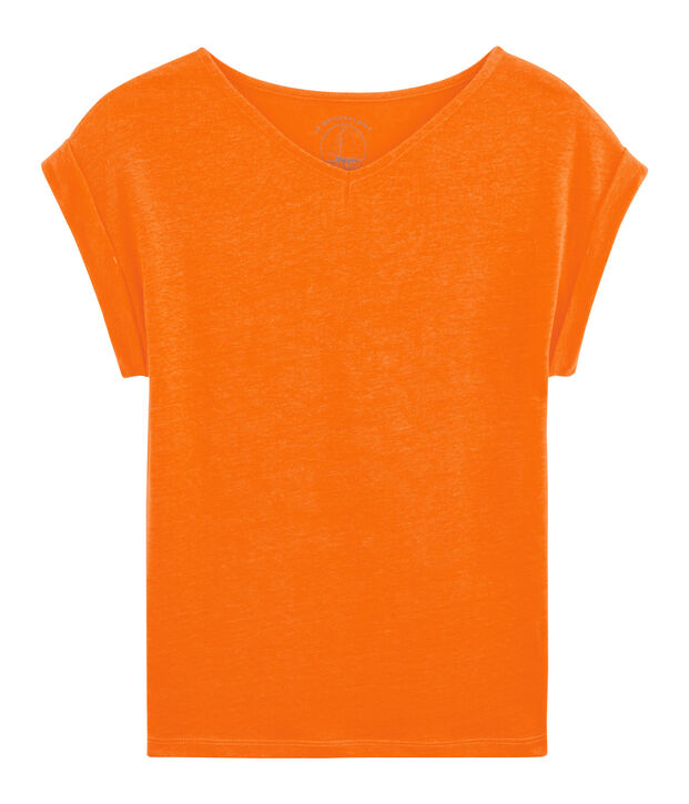 Women's Linen T-Shirt orange