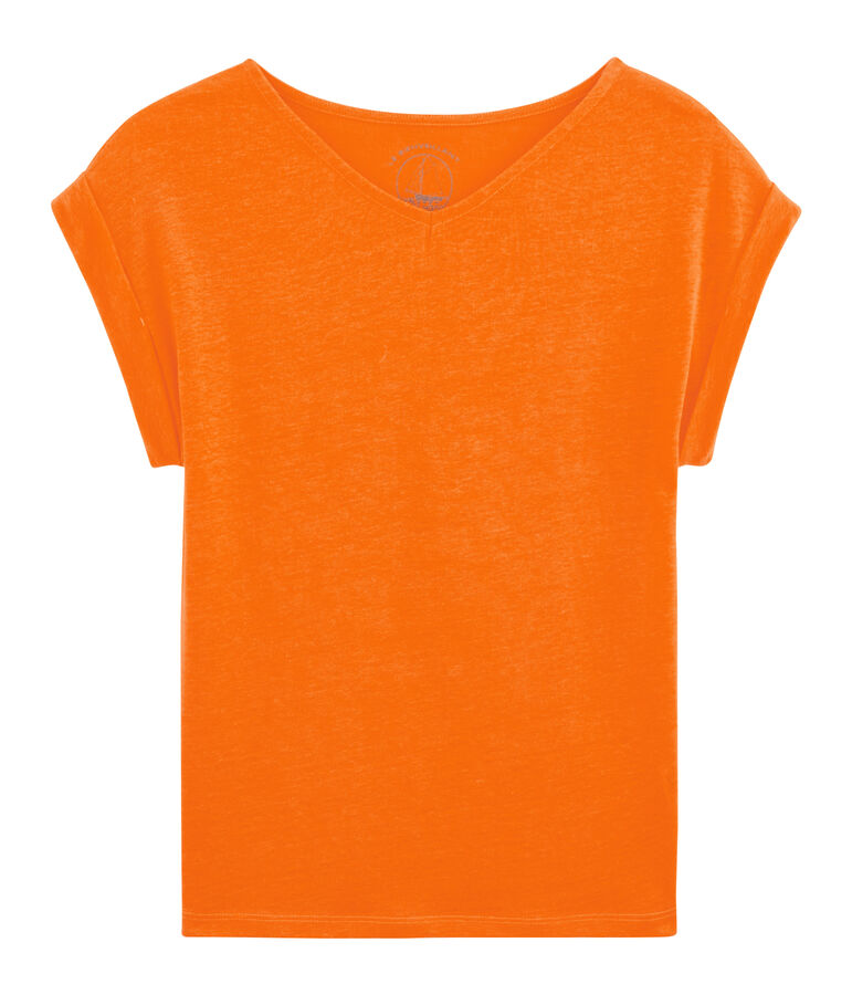 Women's Linen T-Shirt orange