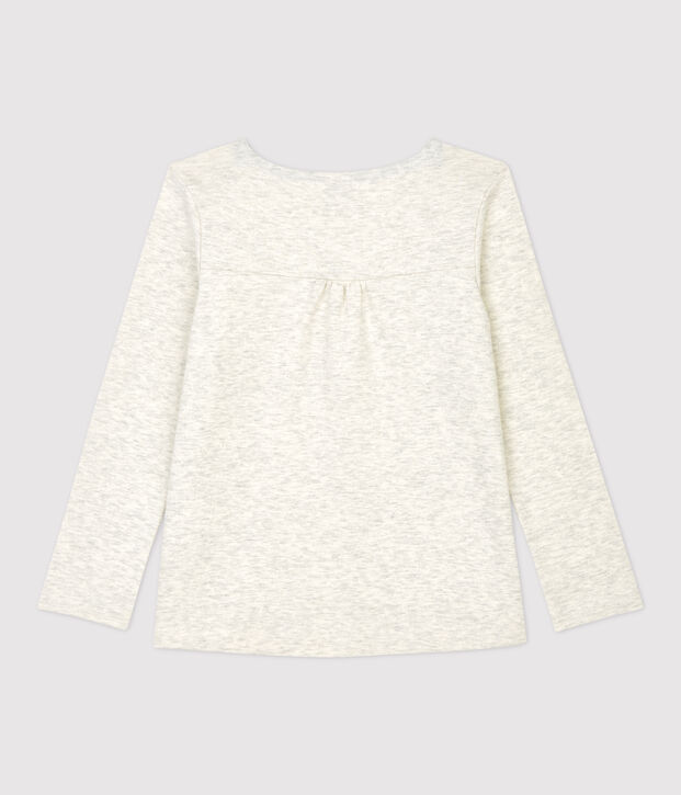 Girls' Long-Sleeved Cotton T-Shirt beige
