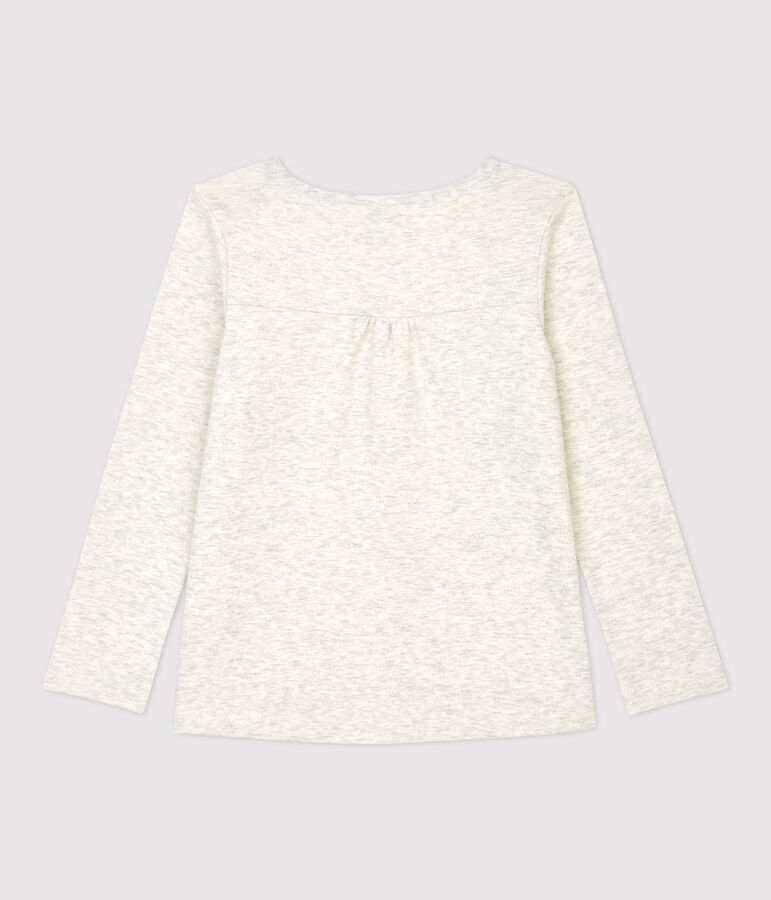 Girls' Long-Sleeved Cotton T-Shirt beige