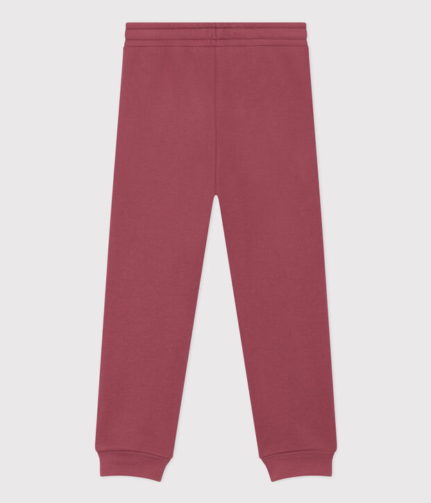 Girls' fleece jogging bottoms brown