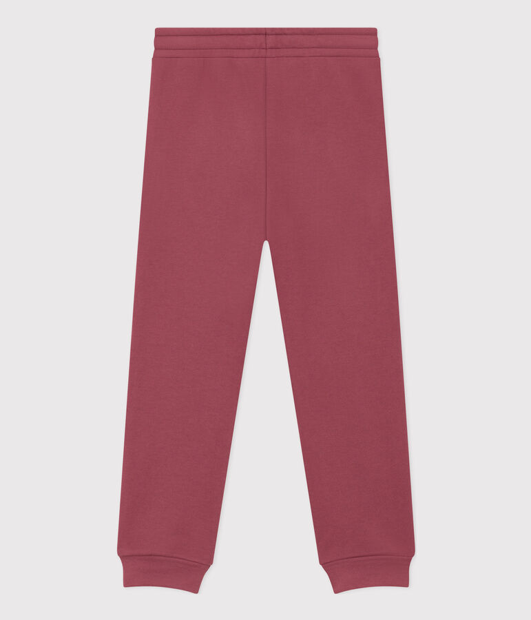 Girls' fleece jogging bottoms brown