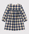 Girls' long-sleeved dress in checked cotton flannel INCOGNITO /AVALANCHE