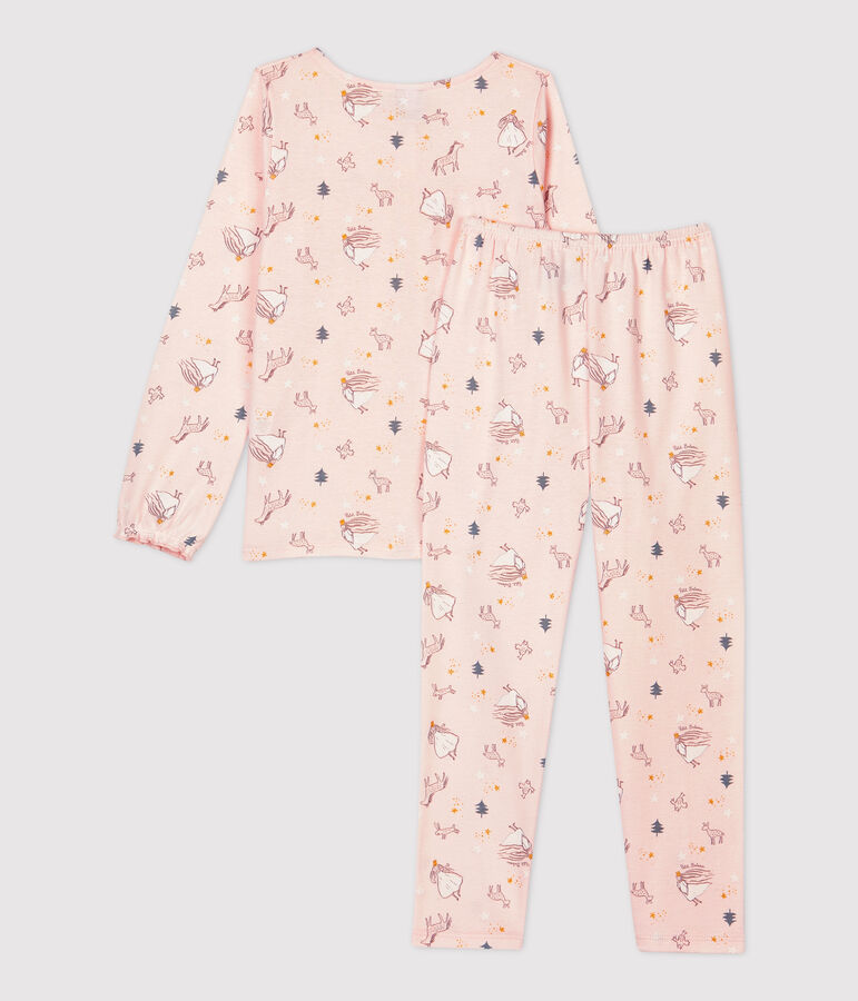 Girls' Princess Print Cotton Pyjamas pink/multicolor