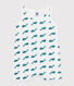 Babies' short whale print cotton jumpsuit