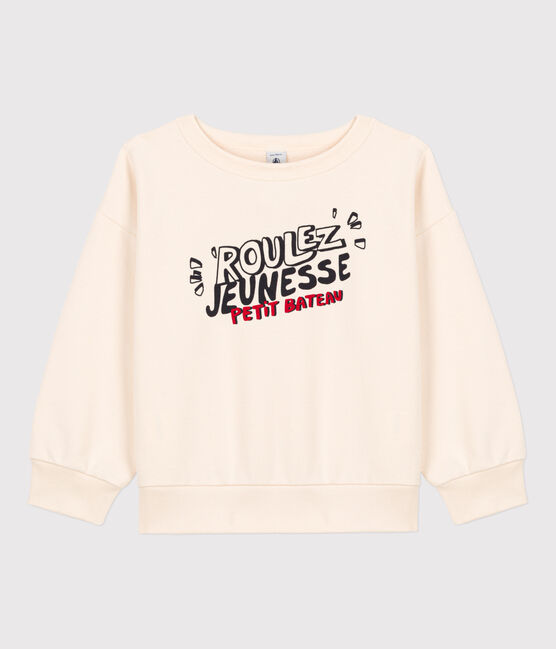 Unisex Patterned Fleece Sweatshirt AVALANCHE Ecru
