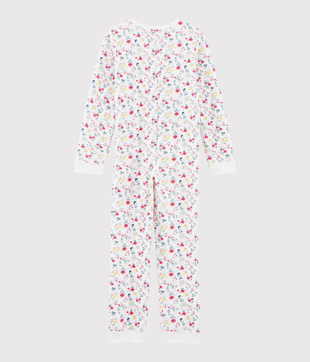 Girls' Jumpsuit in Brushed Terry Towelling white/multicolor