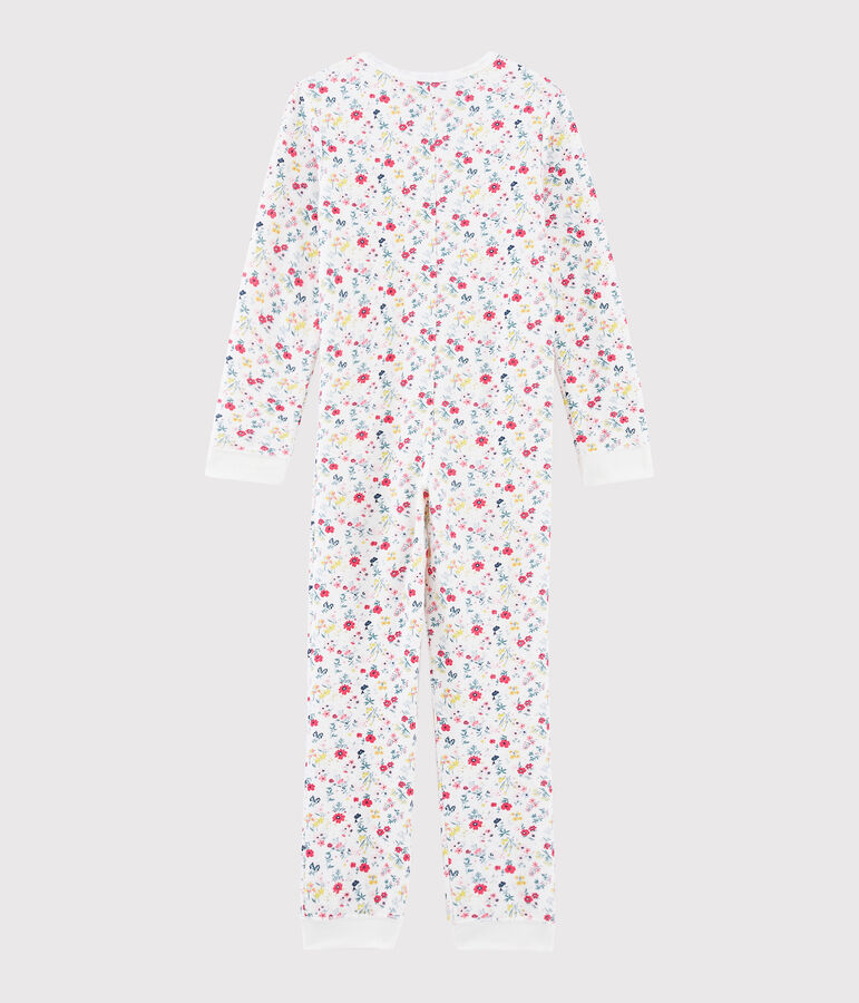 Girls' Jumpsuit in Brushed Terry Towelling white/multicolor