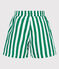 Children's stripy cotton swim shorts MARSHMALLOW green/JARDIN