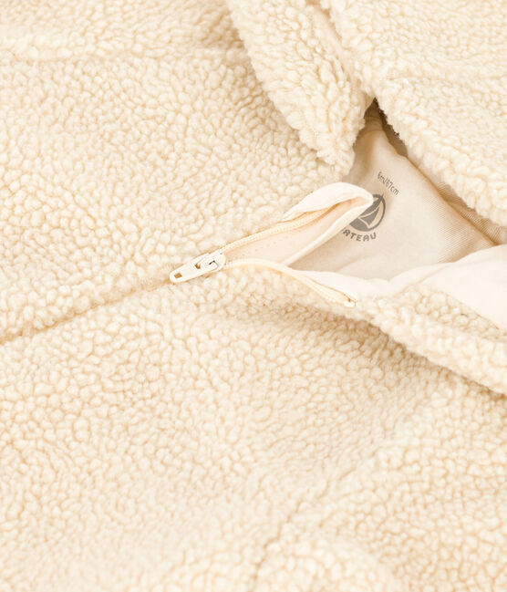 Babies' Hooded Sherpa Snowsuit AVALANCHE Ecru