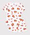 Children's short firefighter print cotton pyjamas white/multicolor
