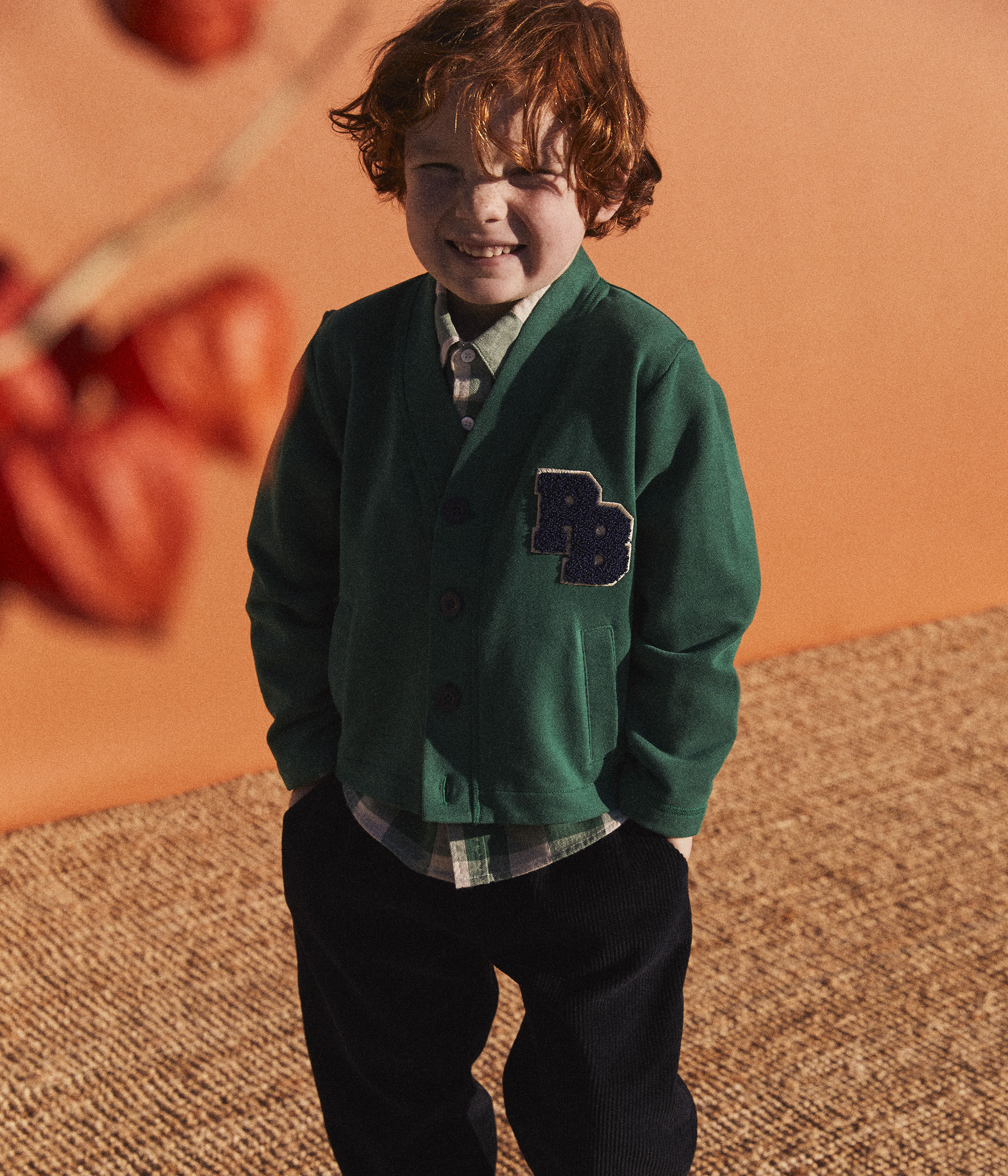 Boys green best sale cardigan