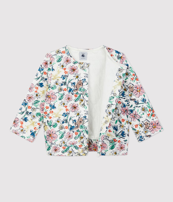 Babies' Quilted Cardigan MARSHMALLOW white/MULTICO white