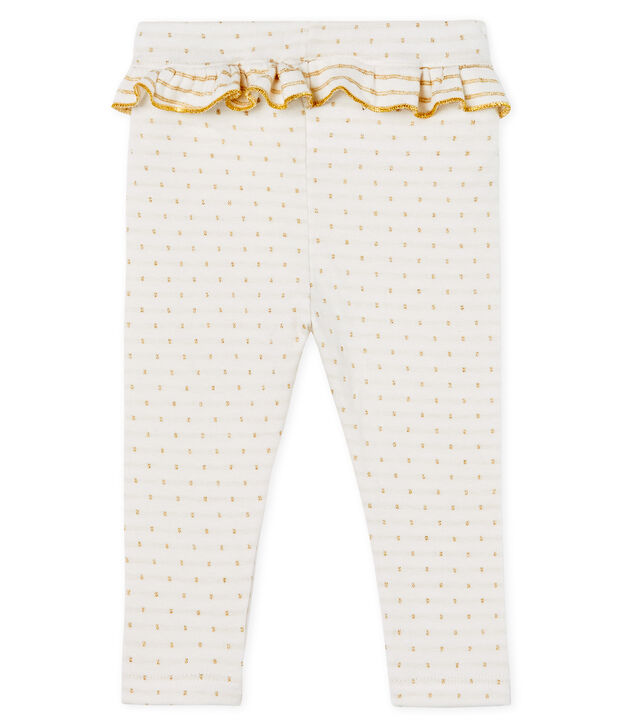 Baby Girls' Ruffled Leggings white/yellow
