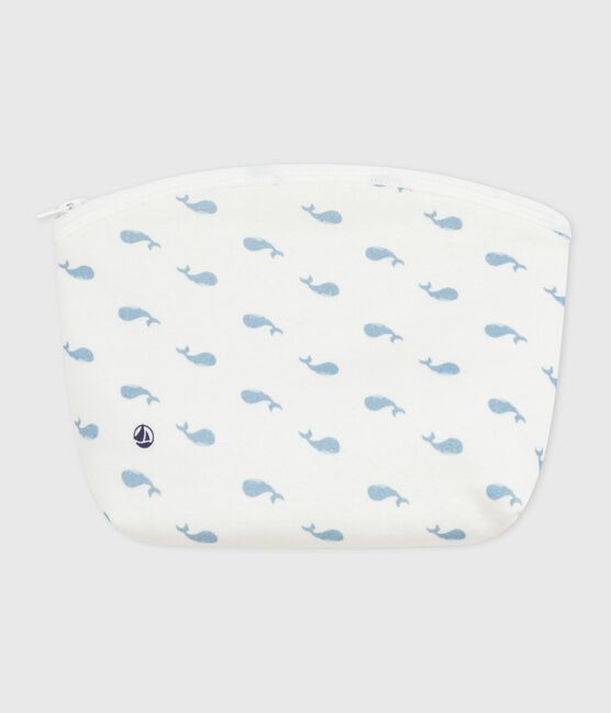 Babies' Paris-print cotton bag MARSHMALLOW white/MULTICO white