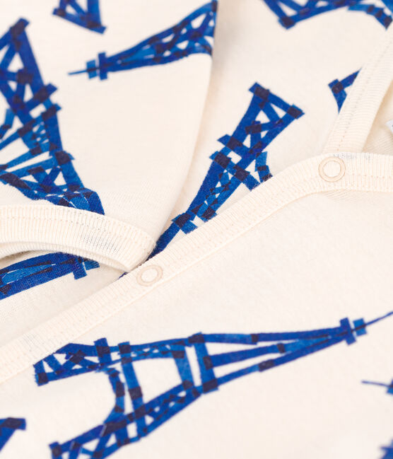 Babies' Cotton Paris Themed Pyjamas AVALANCHE white/MULTICO