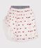 Children's long skirt in plain tulle Ecru/red